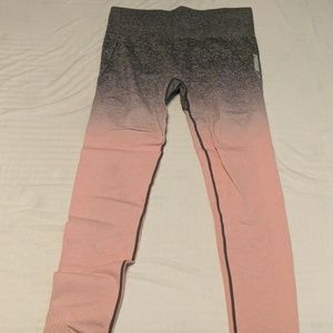 Gymshark ombre grey to pink leggings